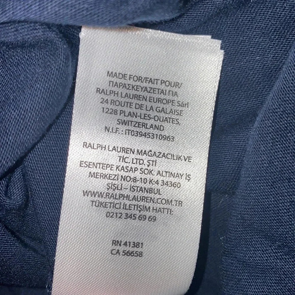 Ralph Lauren Navy Embroidered beaded blouse Sz  XL - Picture 10 of 13